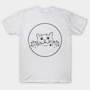 Cute kitten with little heart T-Shirt